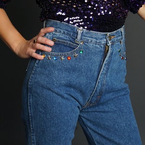 Vintage 1980'S Jeweled Jeans (S)