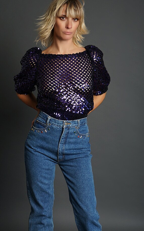 Vintage 1980'S Jeweled Jeans (S) - image 4