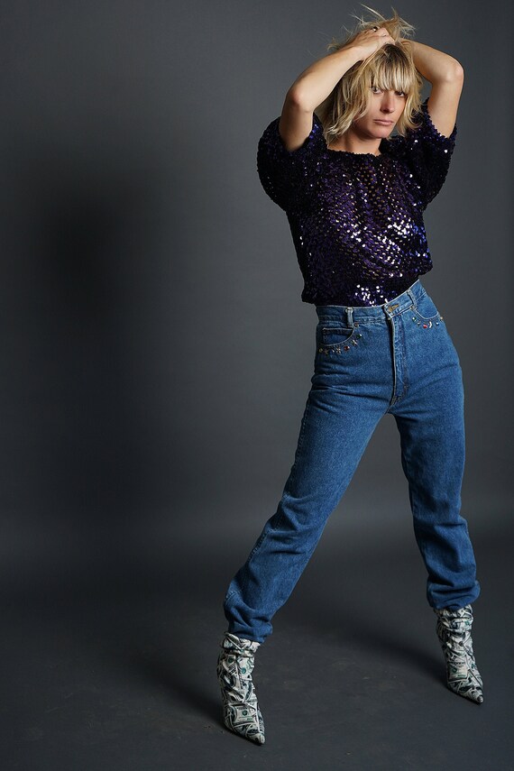 Vintage 1980'S Jeweled Jeans (S) - image 2