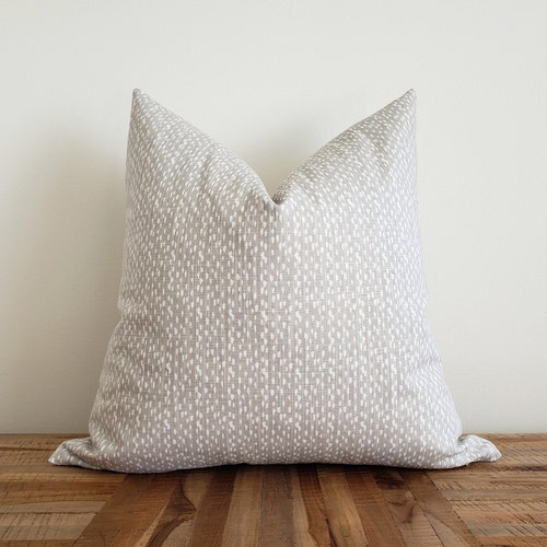 Modern Farmhouse Pillow Cover Grey Throw Pillow Striped Etsy Canada