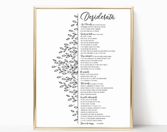 Desiderata Poster Etsy