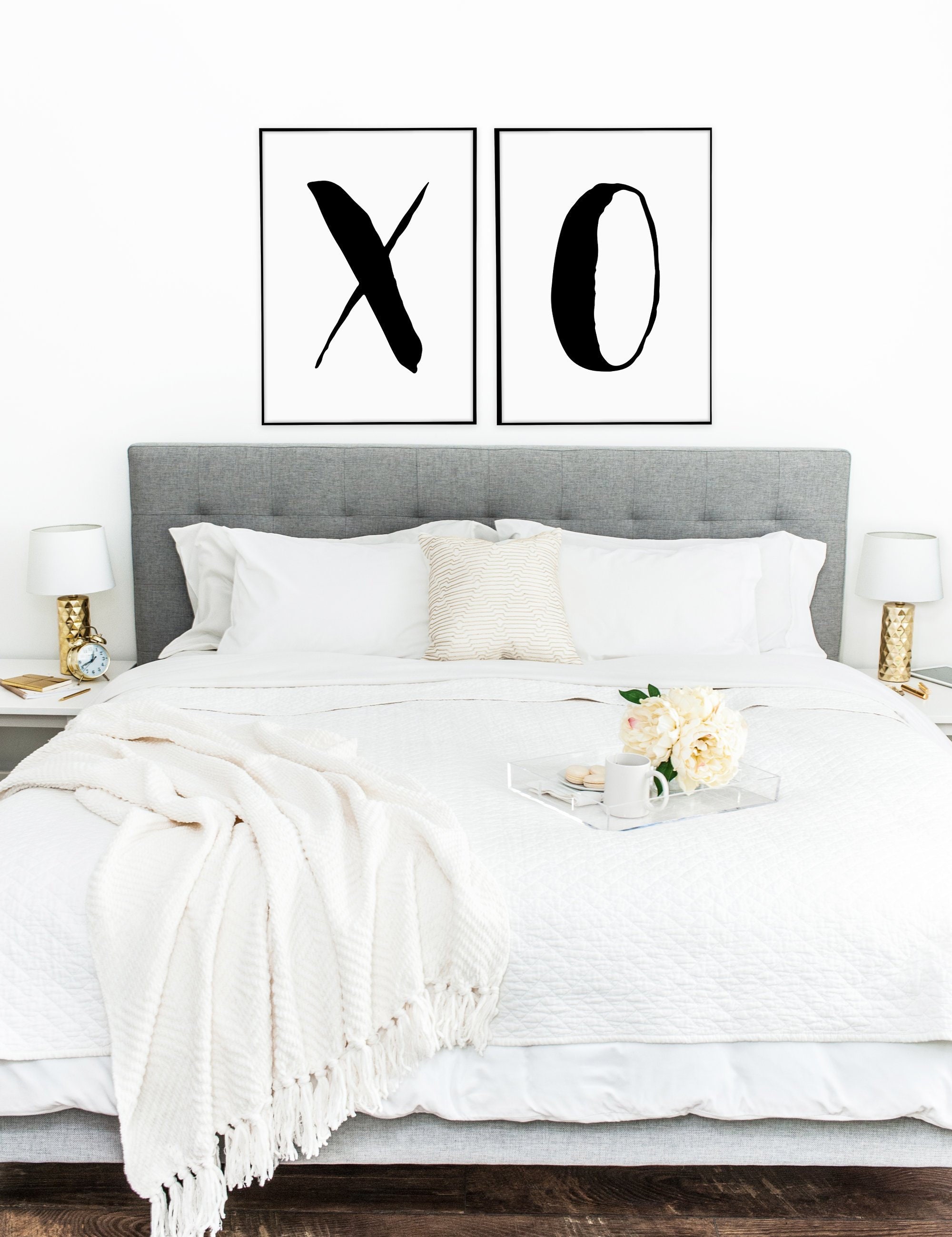 XO Wall Print XO Modern Wall Art Prints Set of 2 Printable Etsy Canada