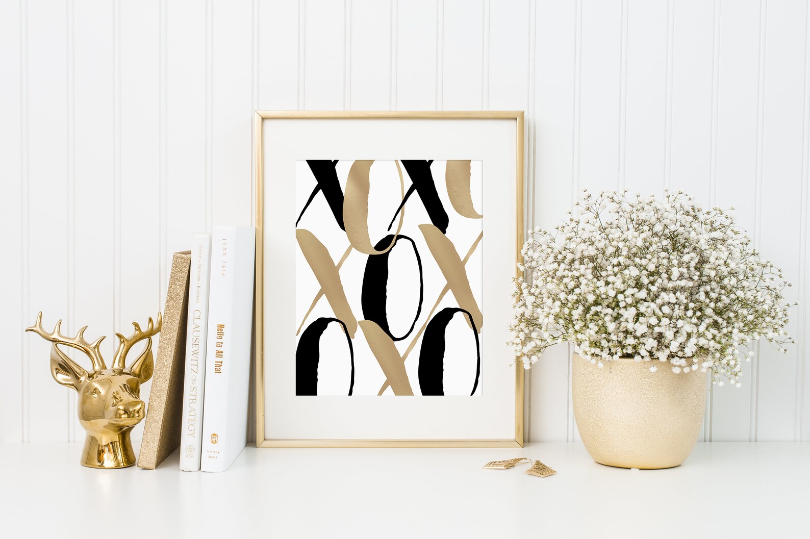 XO Wall Print XO Gold Modern Wall Art Prints Set of 2 Etsy