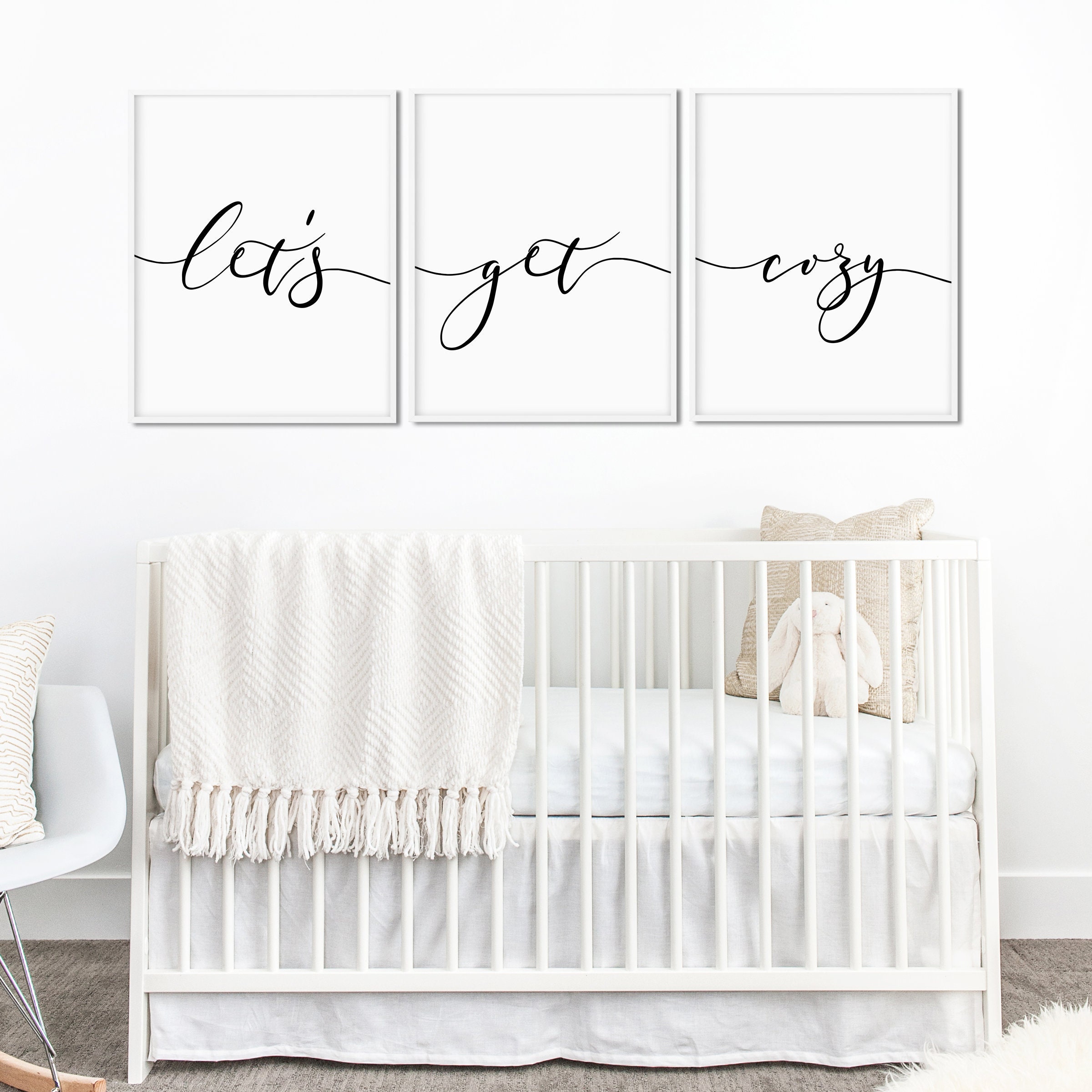 Lets Get Cozy Art Printables Set of 3 Wall Art Hygge Home - Etsy