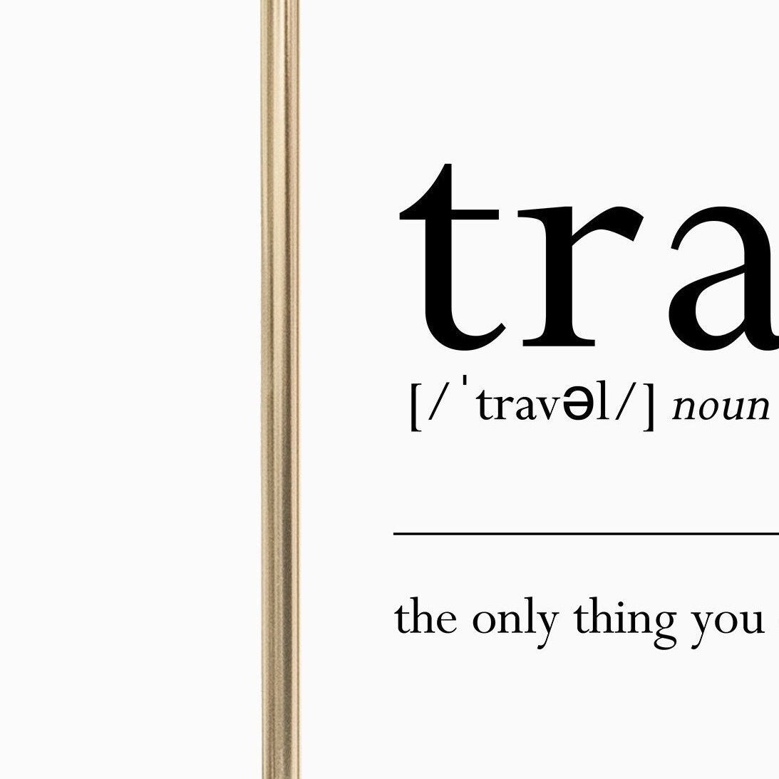Travel Definition Printable Travel Quote Definition Poster | Etsy