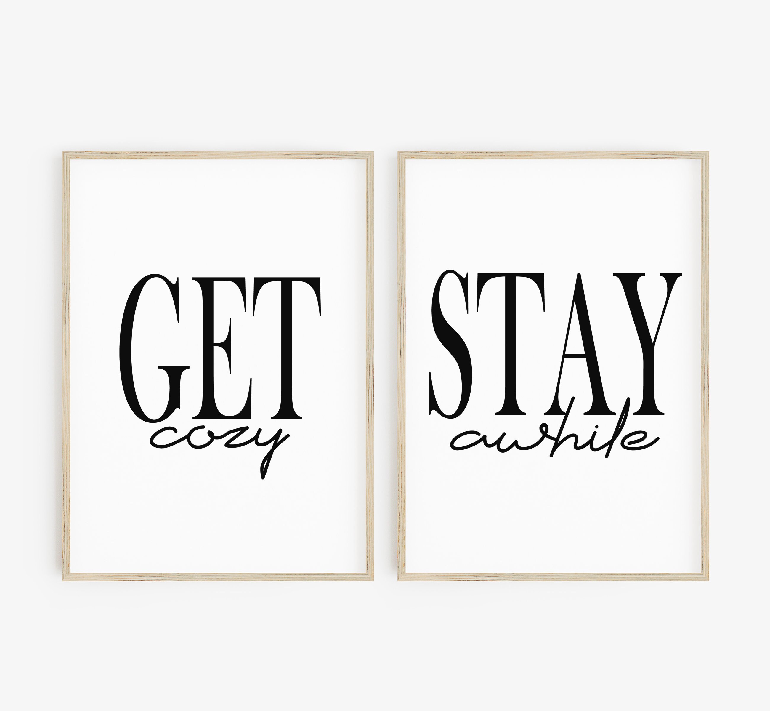 Stay Awhile Printable Stay Awhile Wall Art Scandinavian - Etsy