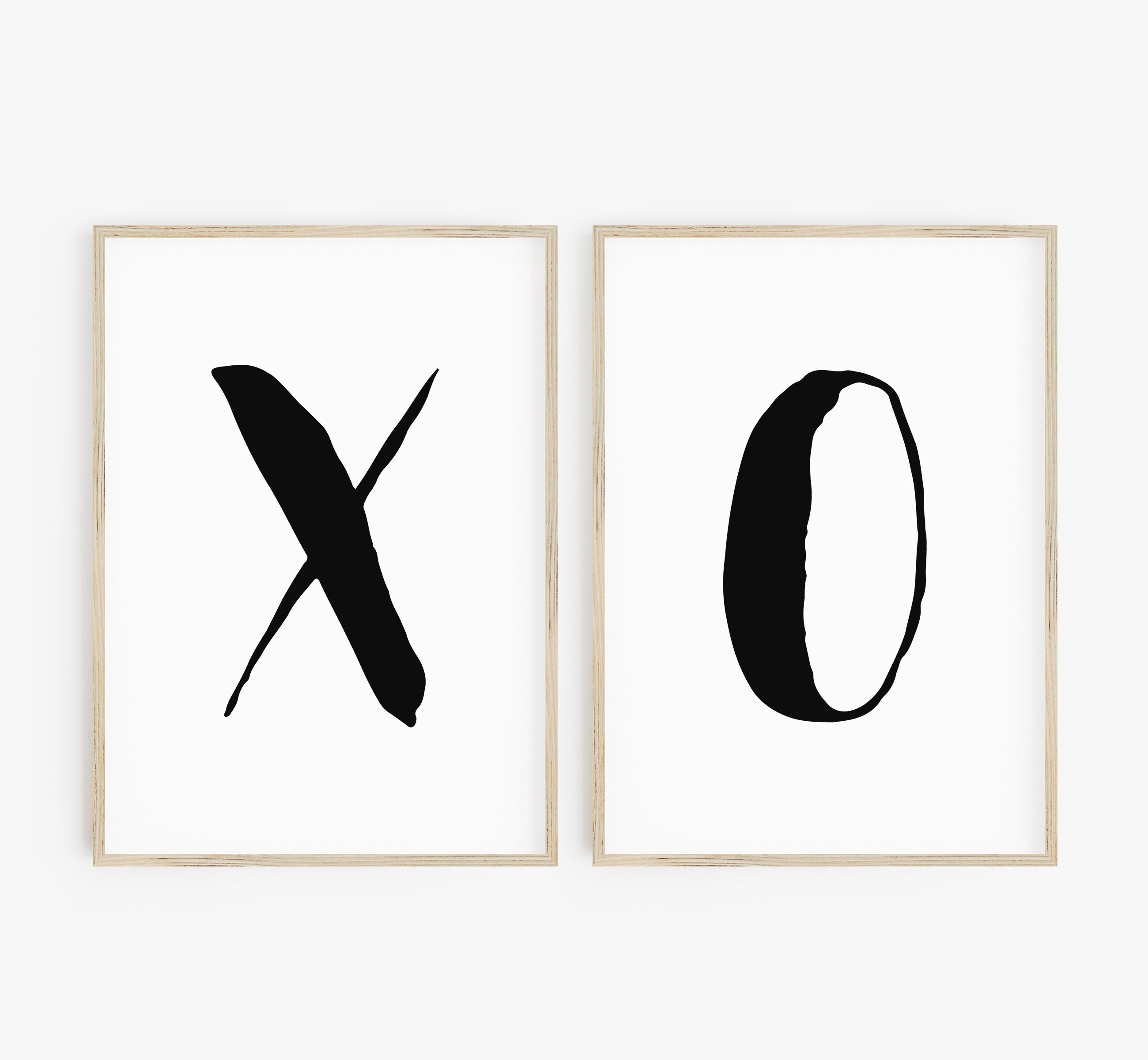 XO Wall Print XO Modern Wall Art Prints Set Of 2 Printable Etsy