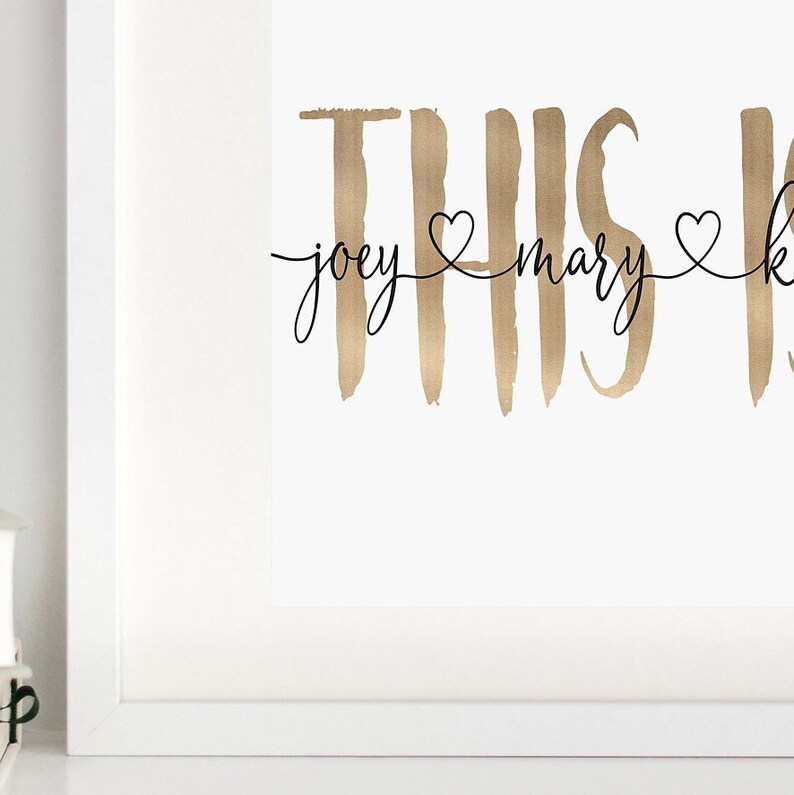 Personalized This is Us Family Printable Anniversary Gift Etsy