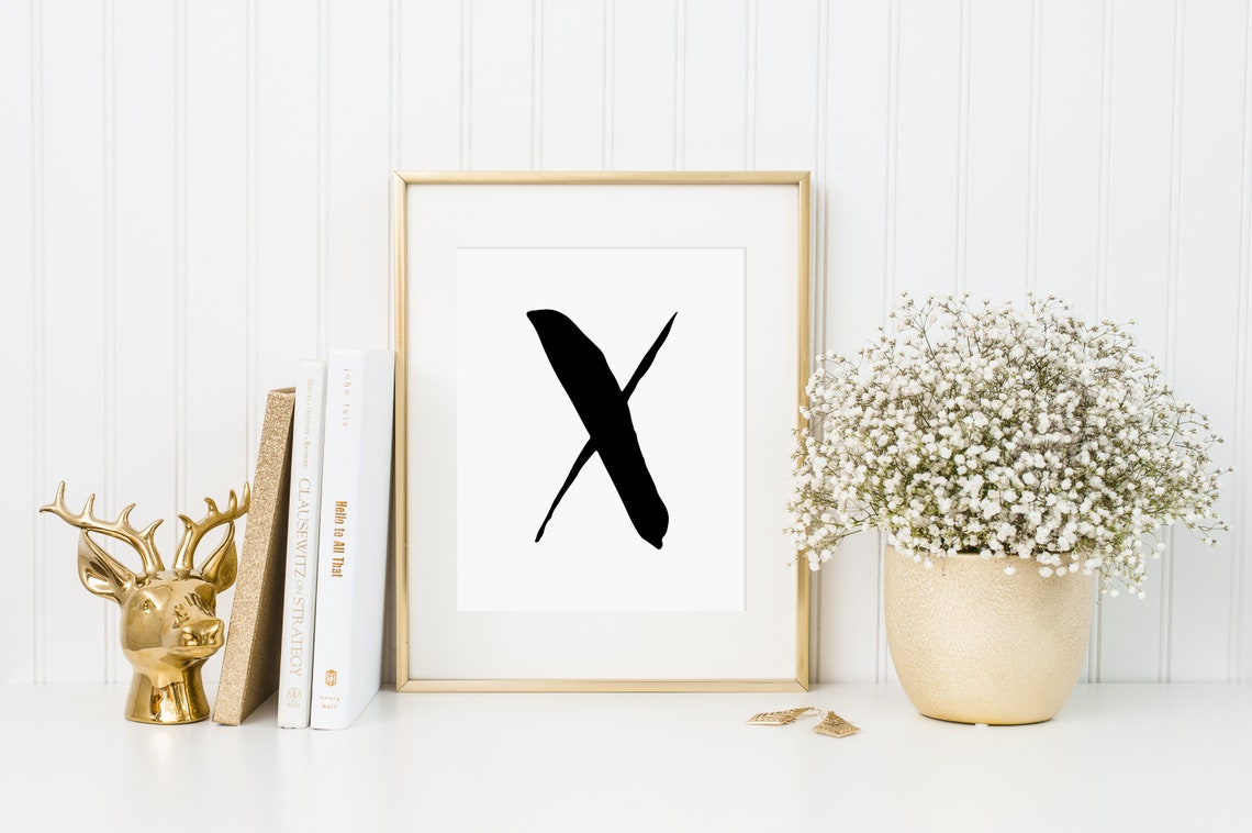 XO Wall Print XO Modern Wall Art Prints Set Of 2 Printable Etsy