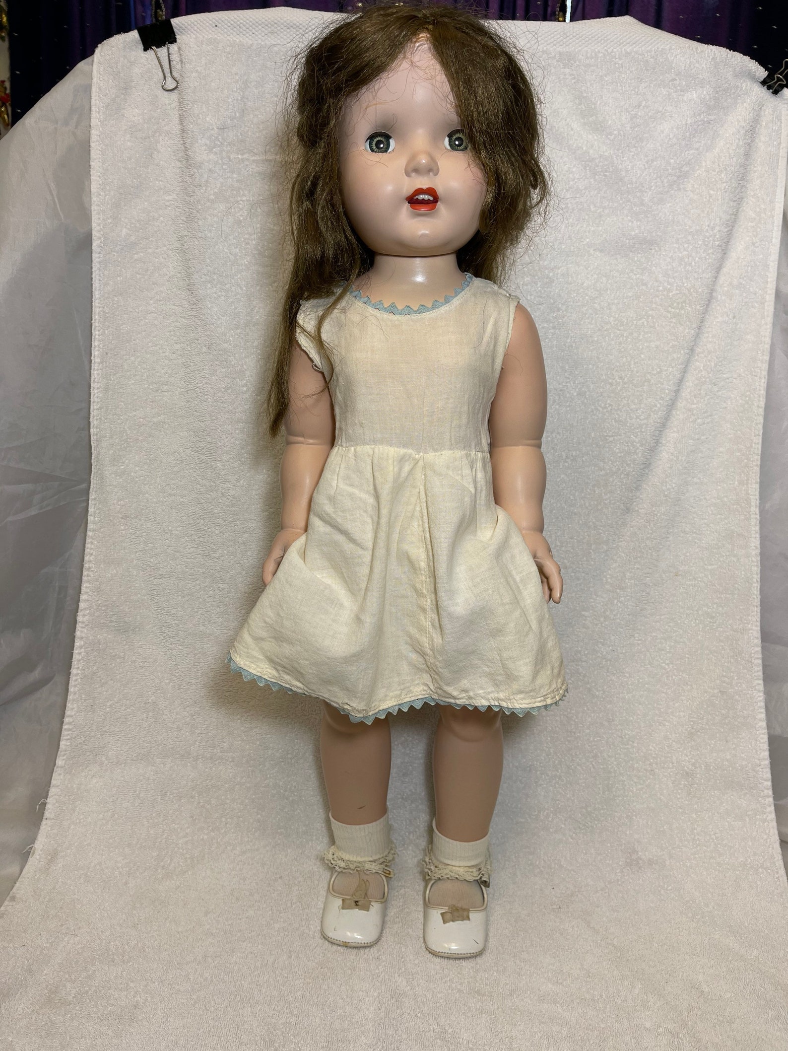 Vintage Hard Plastic Doll 26 Tall Circa 1960's Etsy