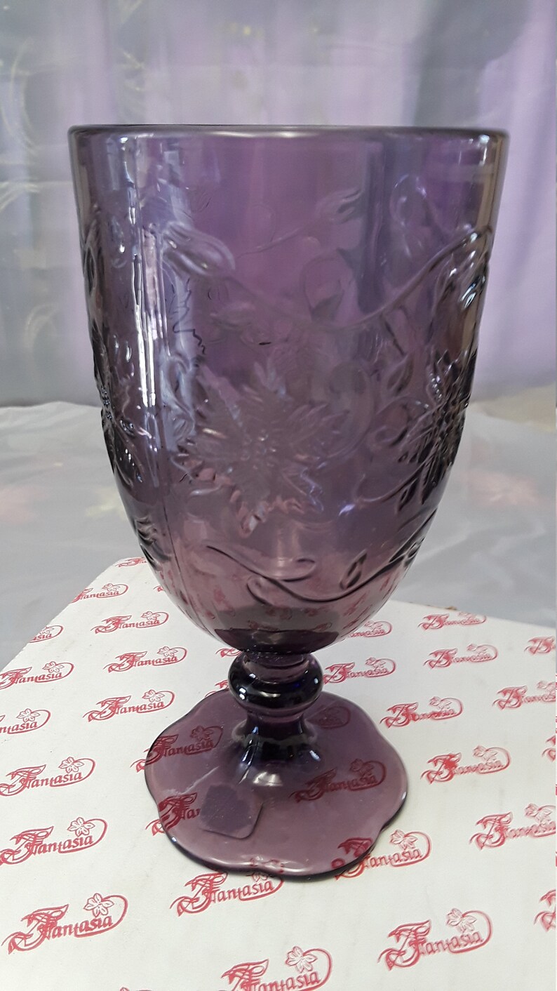 Fantasia Princess House Crystal Amethyst/Purple Goblets Set of Etsy