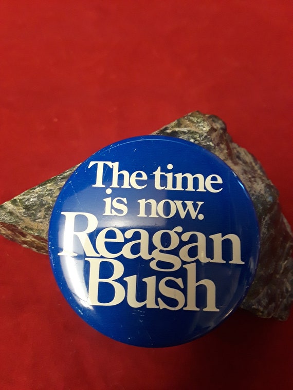 The Time is Now Reagan Bush 2 1/4" Tall 1980's - image 9