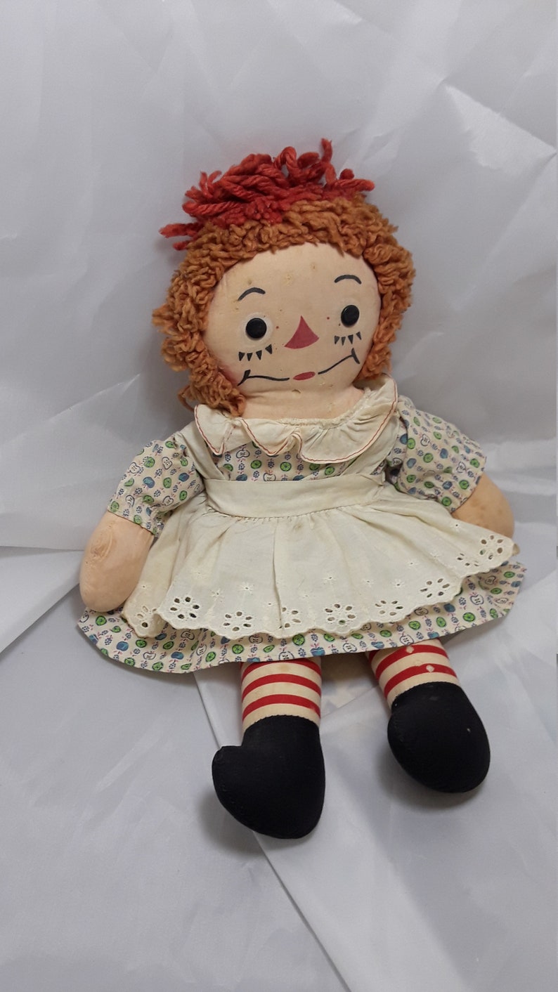 Raggedy Ann Doll Vintage Circa 1950's Novelties Etsy