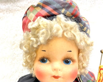 Vintage Georgene Doll Scotland 13" Tall 1930's
