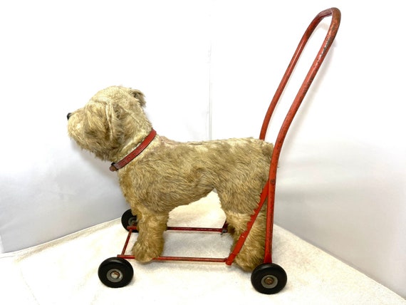 Vintage Pedigree Soft Toys Plush Dog on Wheels Made in Ireland - Etsy