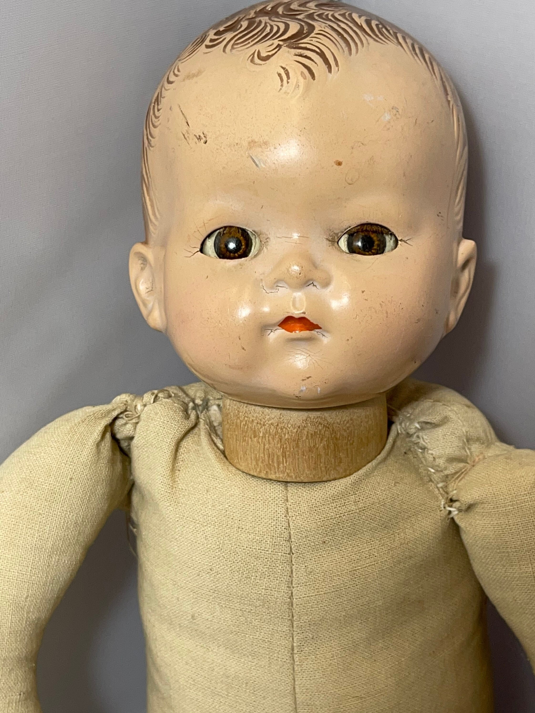Vintage Baby Doll ULTRA RARE Pattern ~ Moveable Head 15" tall 