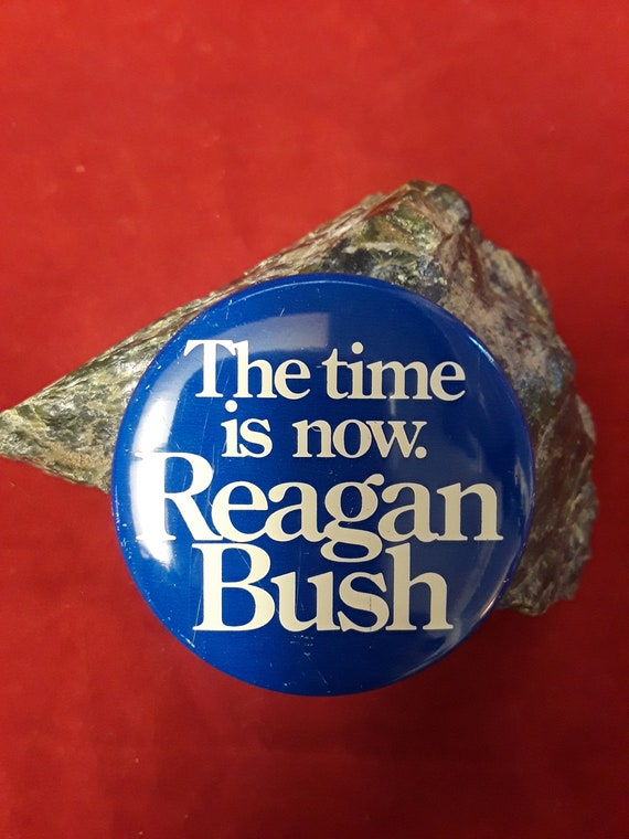 The Time is Now Reagan Bush 2 1/4" Tall 1980's - image 7