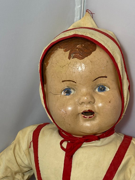 Vintage Composition Doll Unmarked 22 Tall Etsy