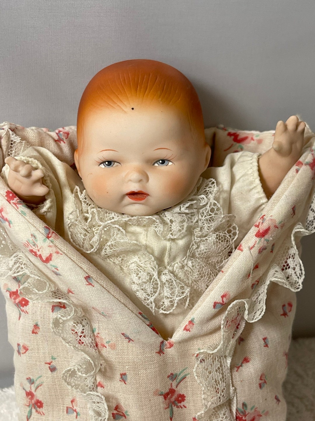 Vintage Porcelain Baby Doll 65 Tall Etsy
