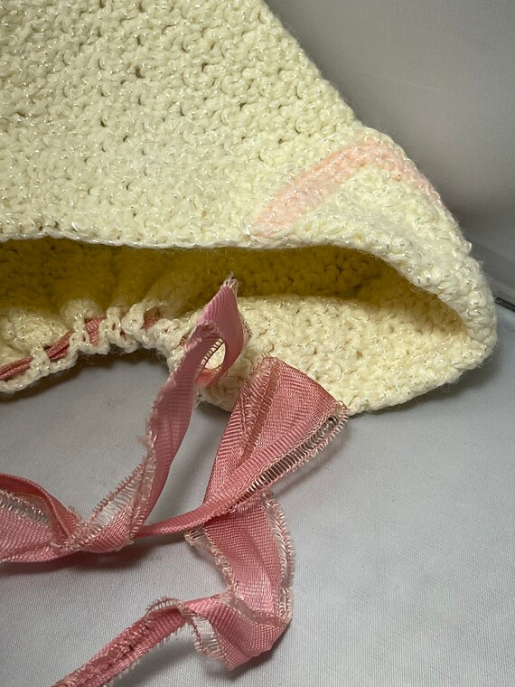 Vintage Baby Hat Crochet Hand Made - image 5