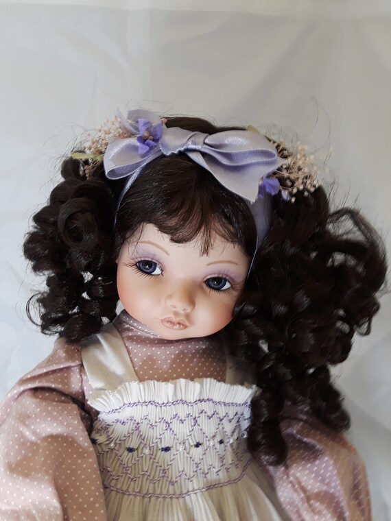 shy violet porcelain doll