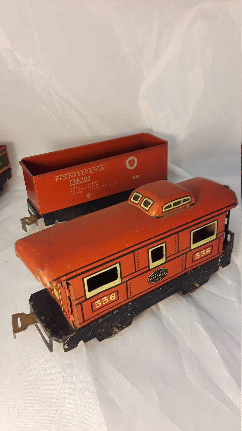 Vintage Marx Electric Train Set 9 Pieces Made in USA Etsy