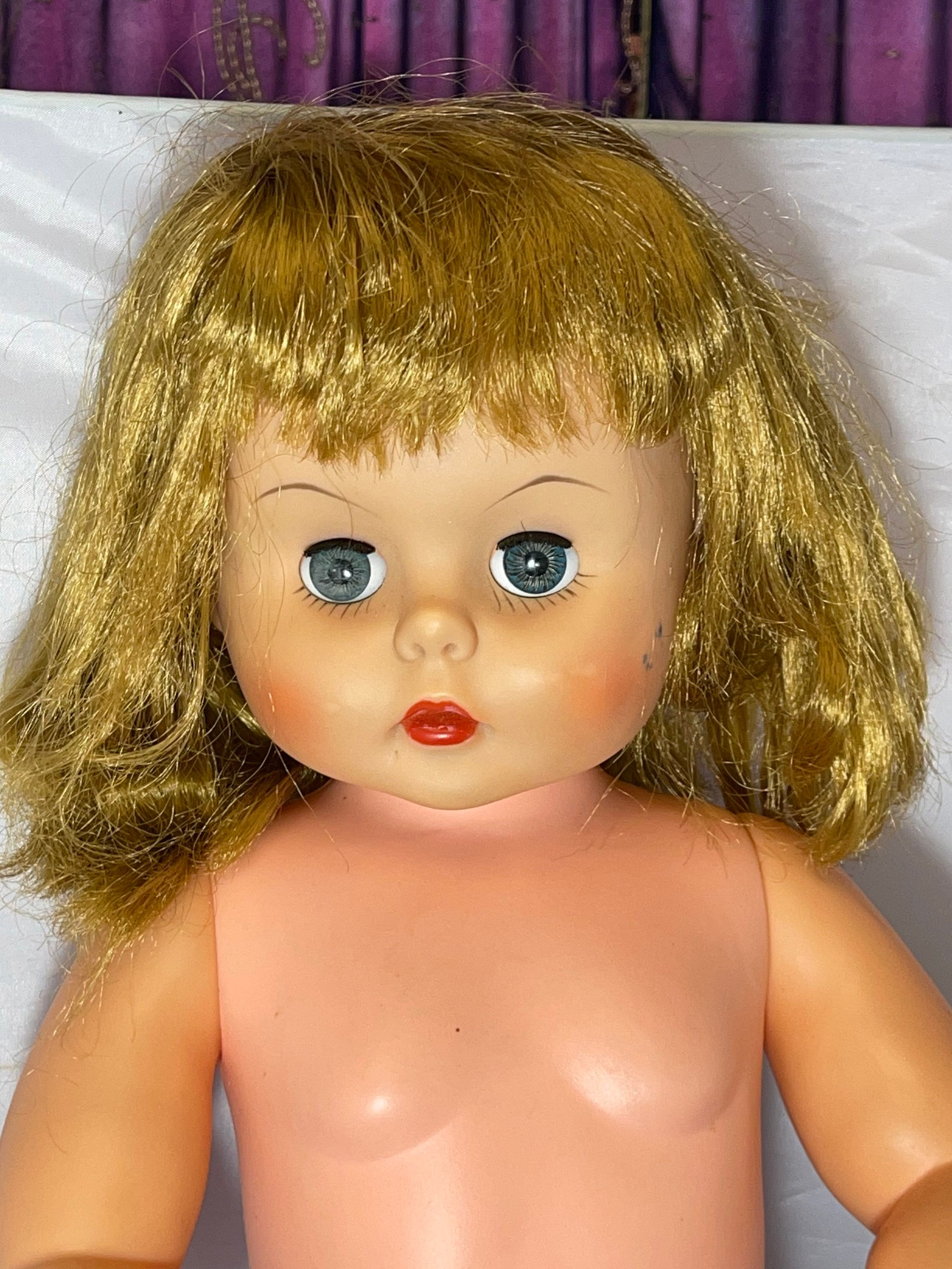 Vintage Girl Doll Jointed Knees 24 Tall Etsy