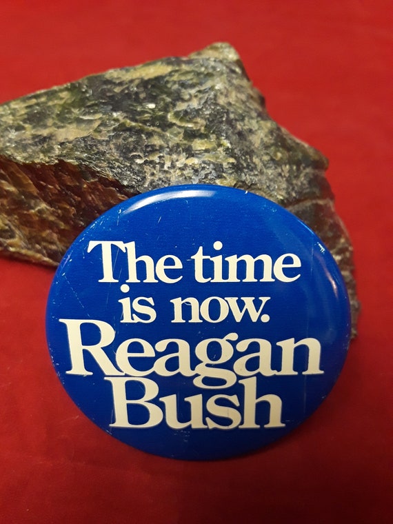 The Time is Now Reagan Bush 2 1/4" Tall 1980's - image 6