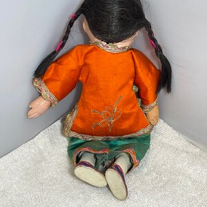 Vintage Chinese Doll 9.5 Tall Unmarked image 8