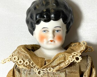 Antique China Head Doll Made in Germany 15" Tall