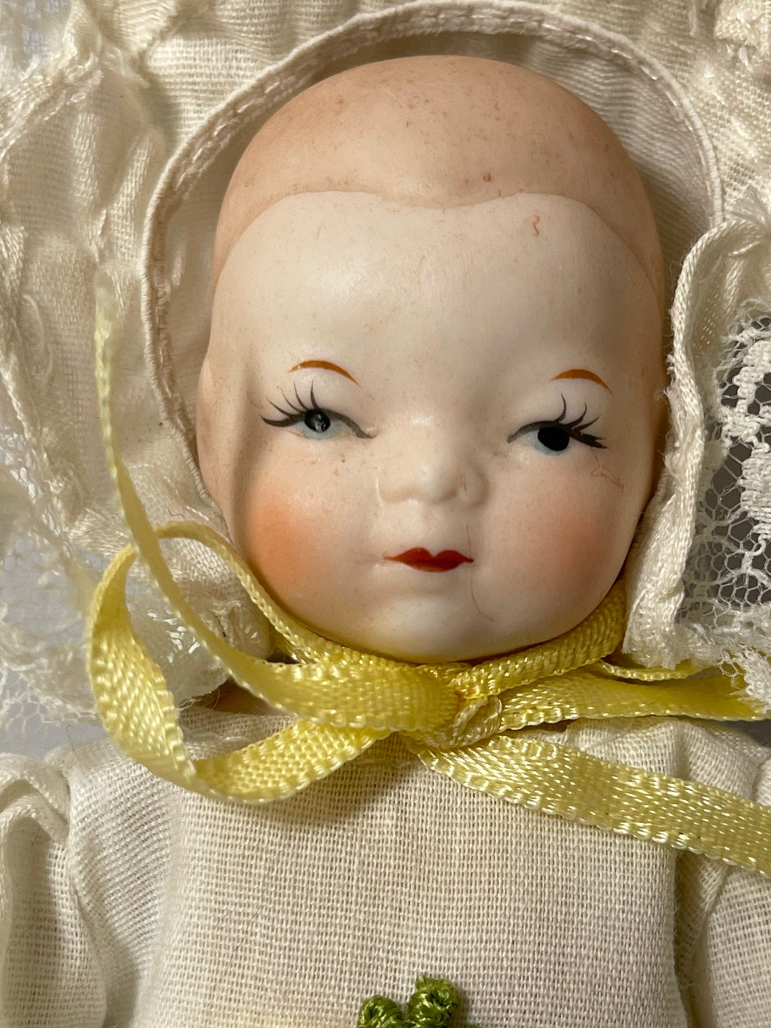 Vintage Porcelain Baby Doll 7.5 Tall Etsy