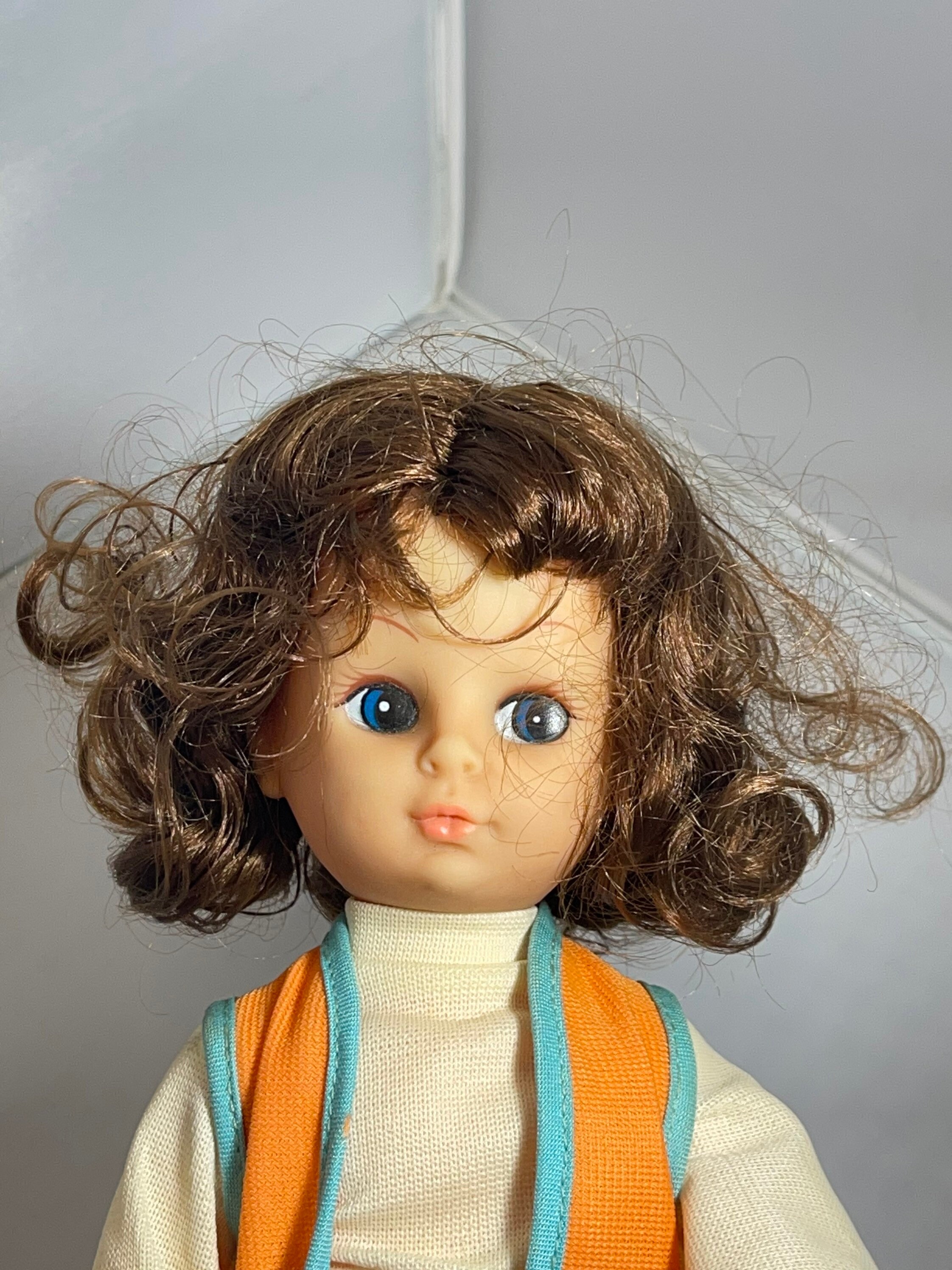 Vintage Hard Plastic Girl Doll 10 Tall Unmarked Dolls & Action Figures