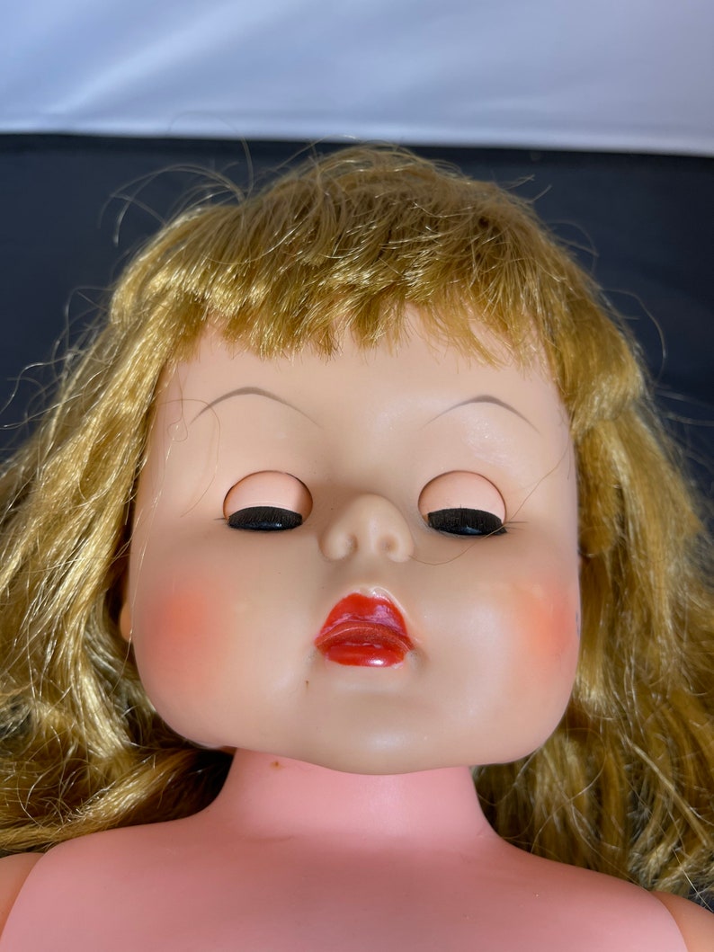 Vintage Girl Doll Jointed Knees 24 Tall Etsy