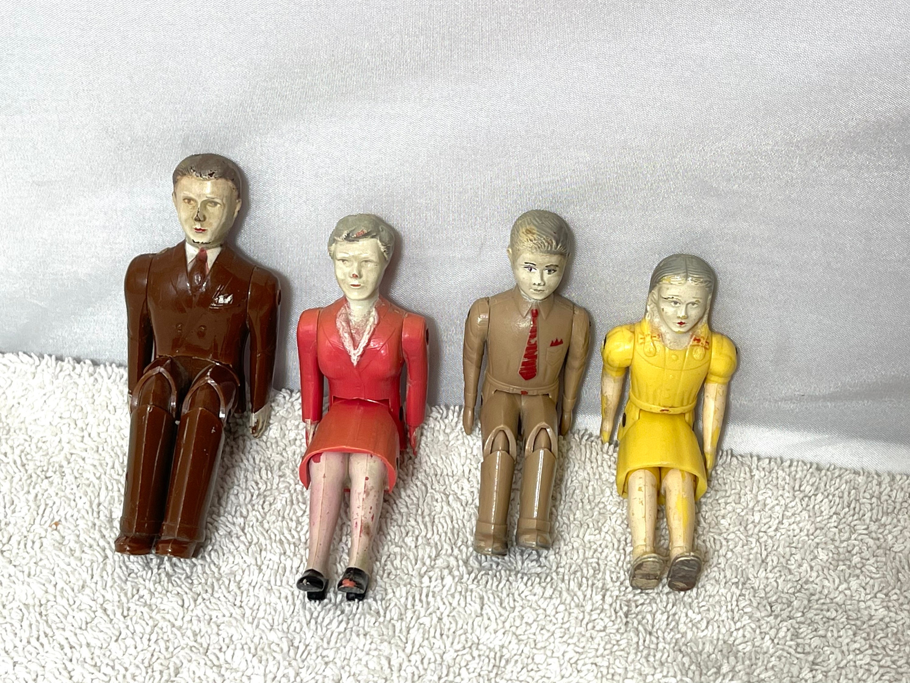 cheapest for sale Vintage Dollhouse Dolls Set of 4 Dolls