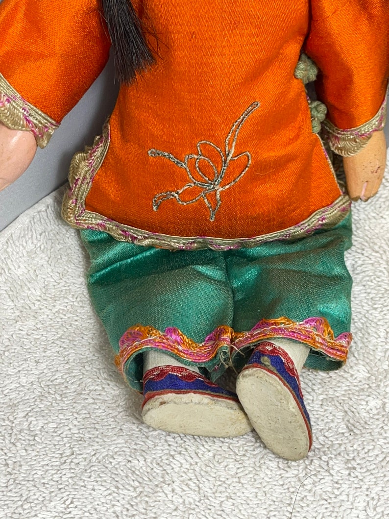 Vintage Chinese Doll 9.5 Tall Unmarked image 10