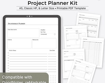 Project Planner Kit (Printable PDF Template)