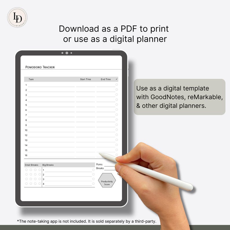 Pomodoro Tracker, Time Management Planner Insert (printable PDF ...