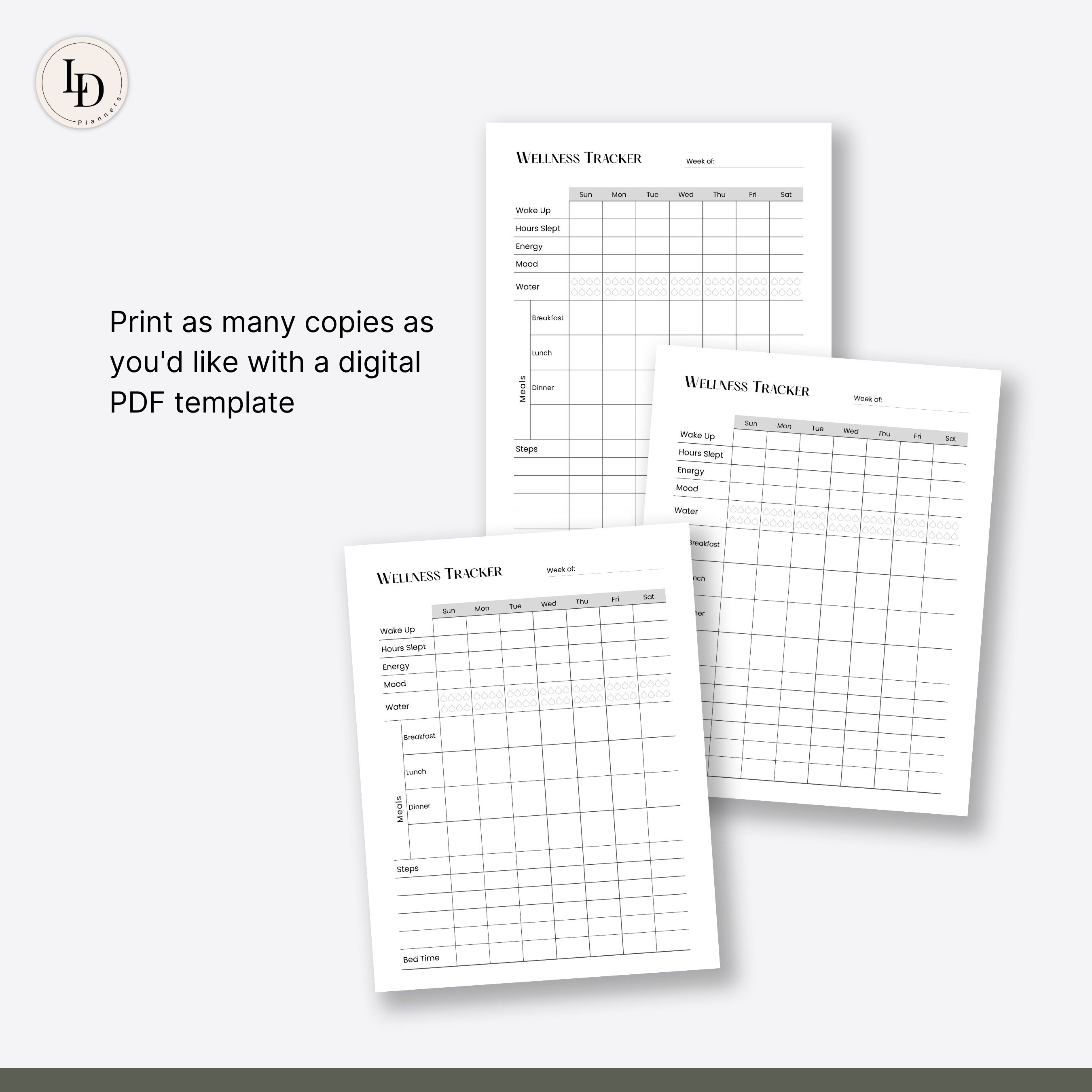 Wellness Tracker | Health Management Tools | Digital Lifestyle Planner ...