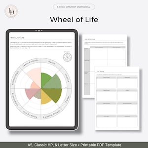 Wheel of Life, Self-Assessment Worksheet (Printable PDF Template)