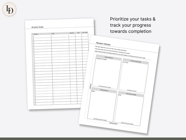 Prioritizing Worksheets Productivity Planner Inserts - Etsy