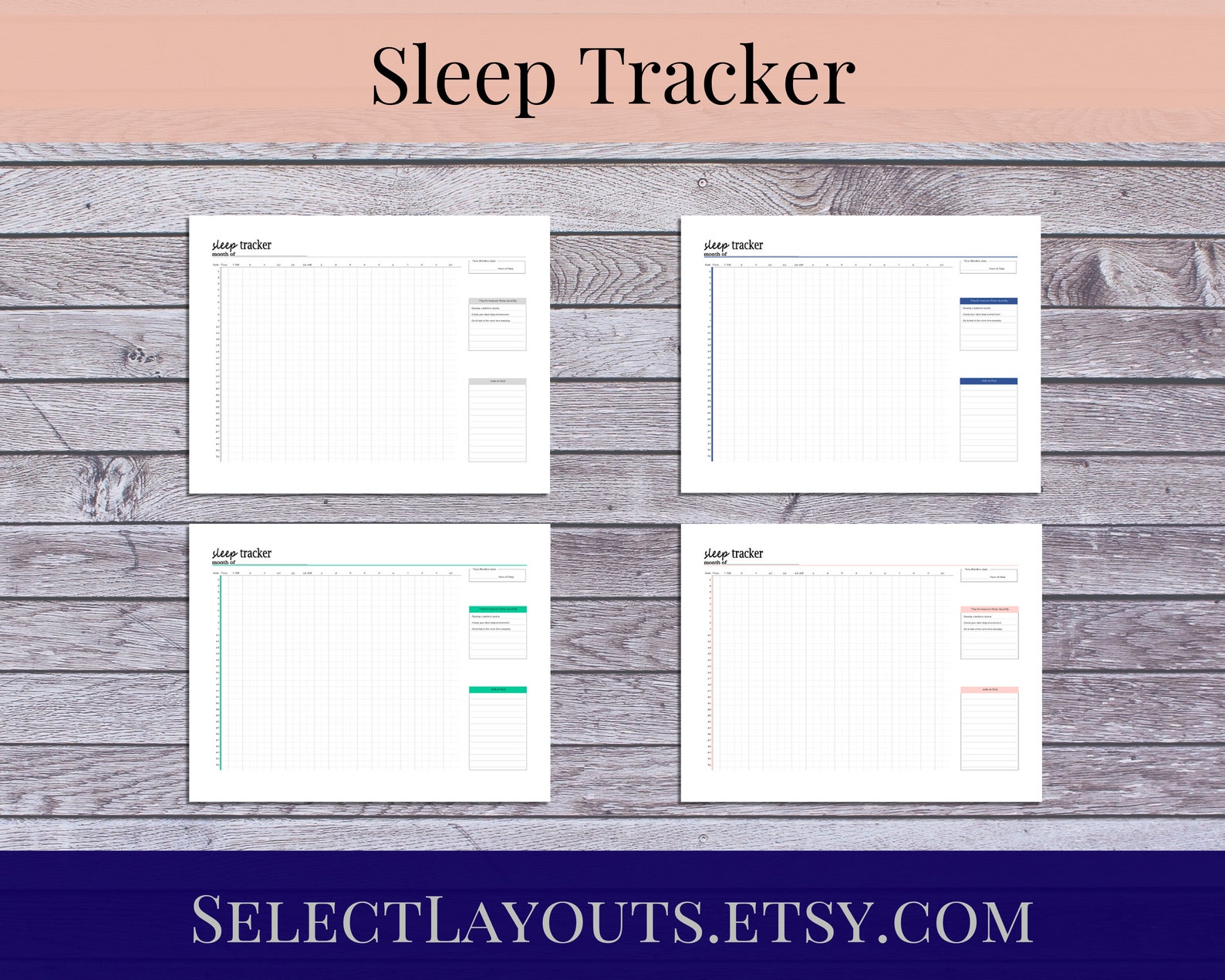 Sleep Tracker printable PDF Template | Etsy India