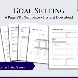 Goal Setting Kit printable PDF Template Etsy Goal Setting Kit printable PDF Template Etsy