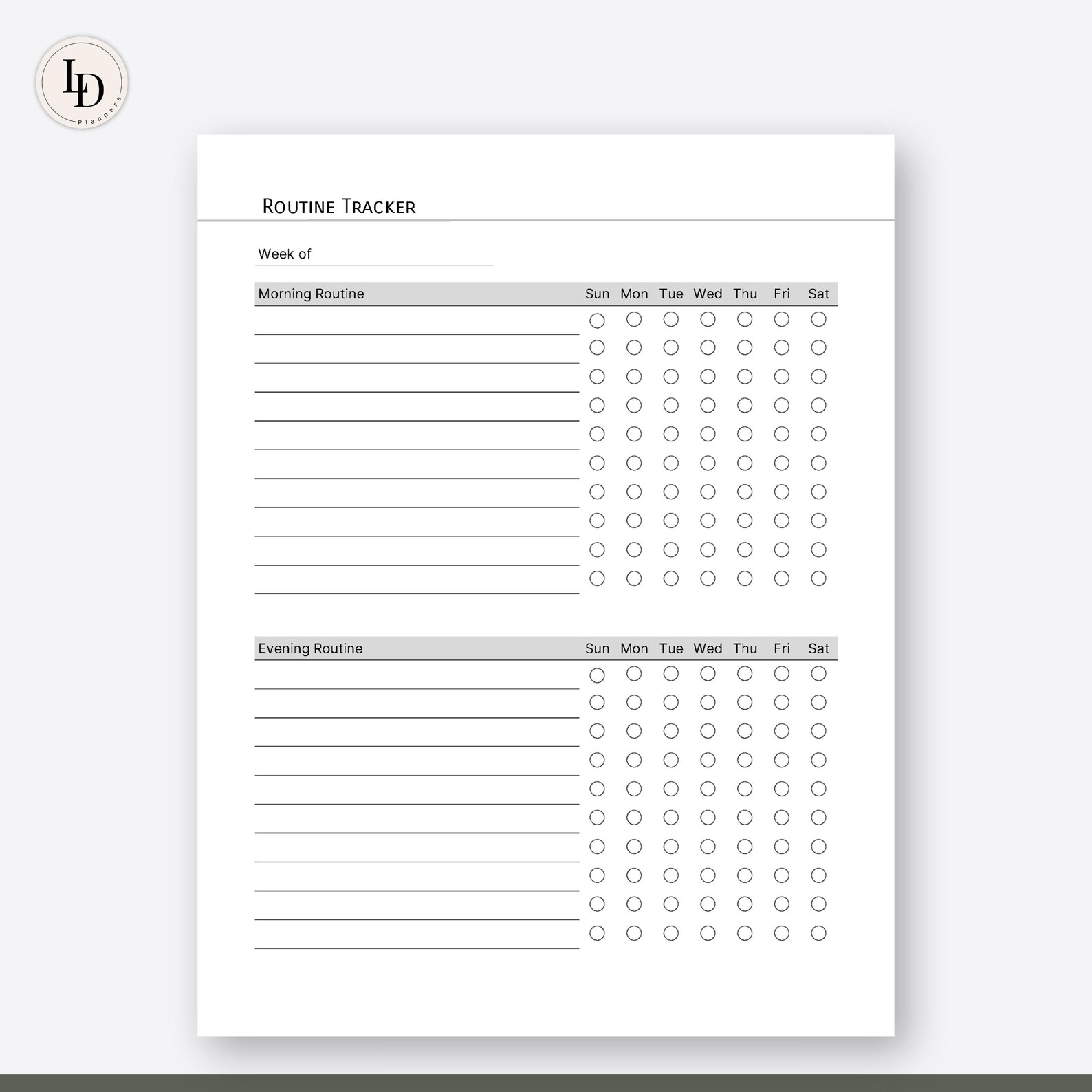 Morning & Evening Routine, Intentional Planning Insert | Minimalist ...