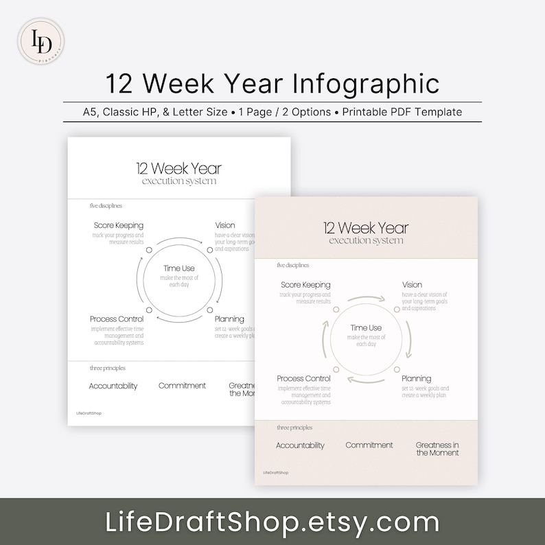 12 Week Year Infographic | Productivity Principles & Disciplines ...