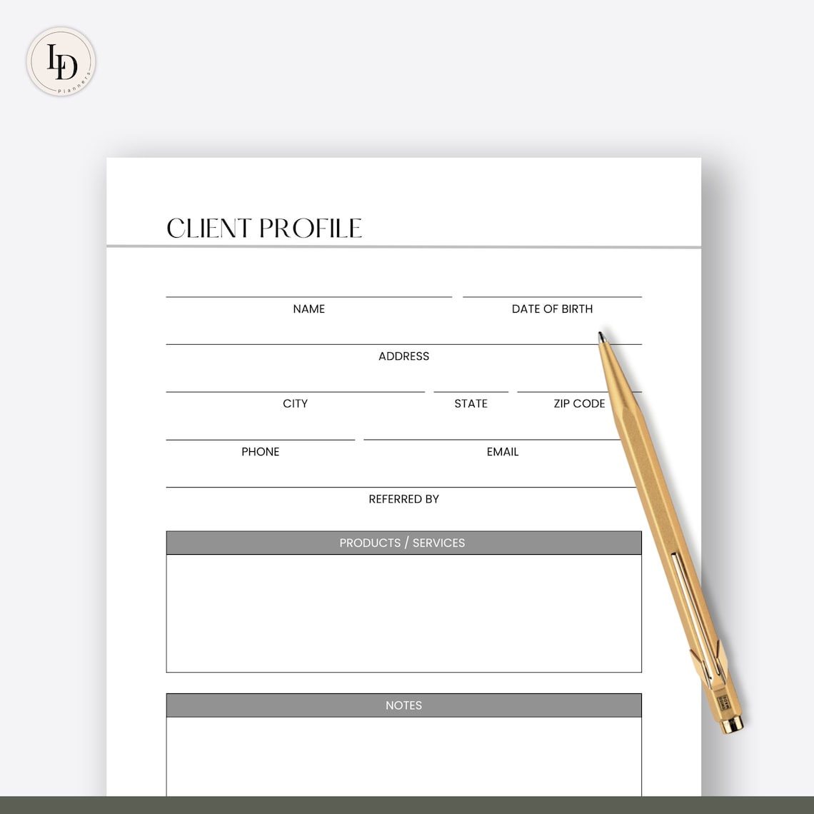 Client Profile Worksheet | Small Business CRM System | Digital Planner ...