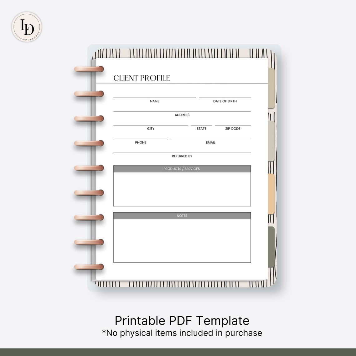 Client Profile Worksheet | Small Business CRM System | Digital Planner ...
