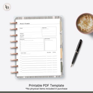 Project Plan, Digital Planner Insert (printable PDF Template) - Etsy