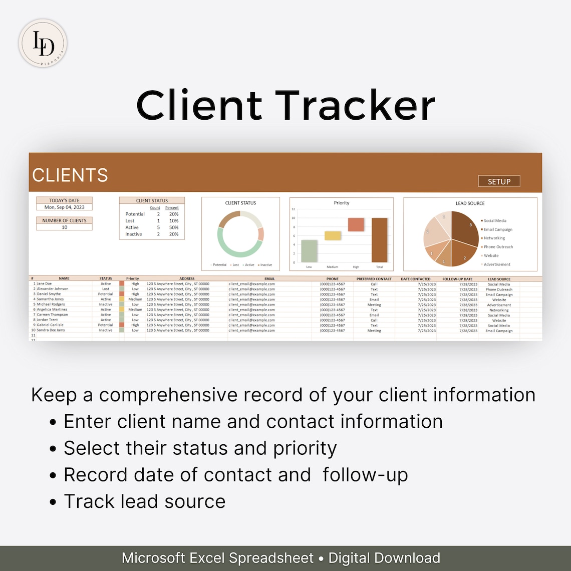 Client Tracker | Client Management for Small Businesses, CRM Dashboard ...