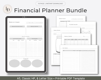 Financial Planner Basics | Printable PDF Template | Digital Download