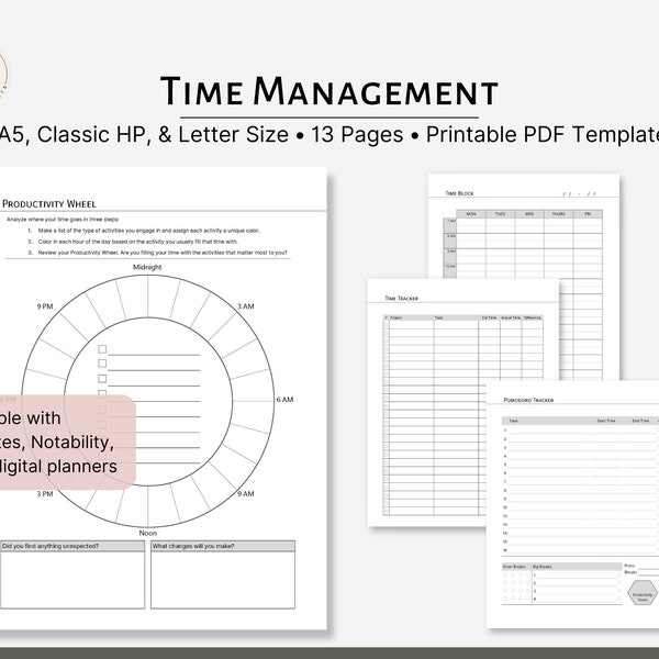 Outils de gestion du temps (modèle PDF imprimable)